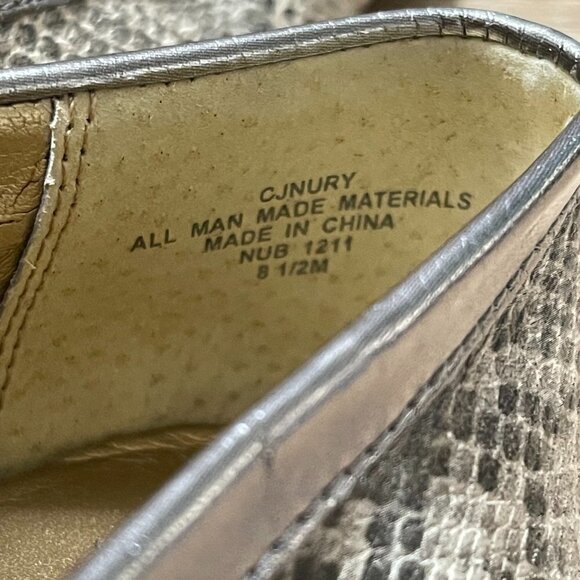 Circa Joan & David Luxe Womens Vegan Leather Python Snake Print Loafers Size 8.5 - Picture 2 of 10